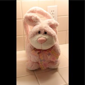 SUPER PLUSH KID’S PINK BUNNY RABBIT EASTER BASKET